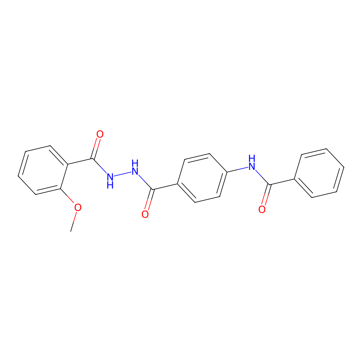 N-(4-{[2-(2-methoxybenzoyl)hydrazino]carbonyl}phenyl)benzamide molecular structure, CAS 671795-31-6