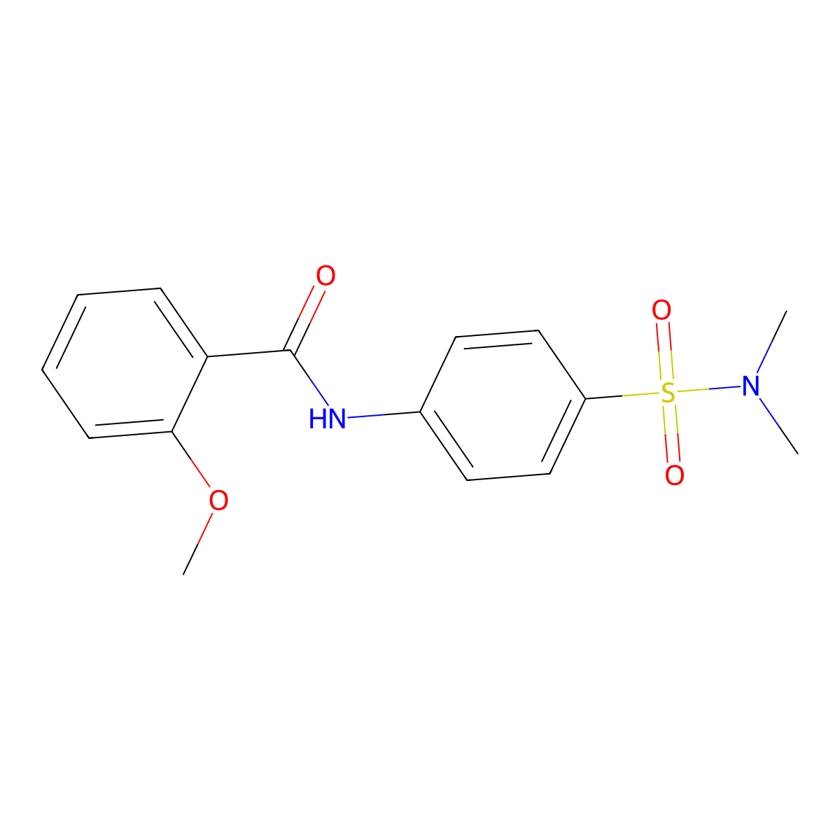 N-[4-(dimethylsulfamoyl)phenyl]-2-methoxybenzamide molecular structure, CAS 671795-33-8