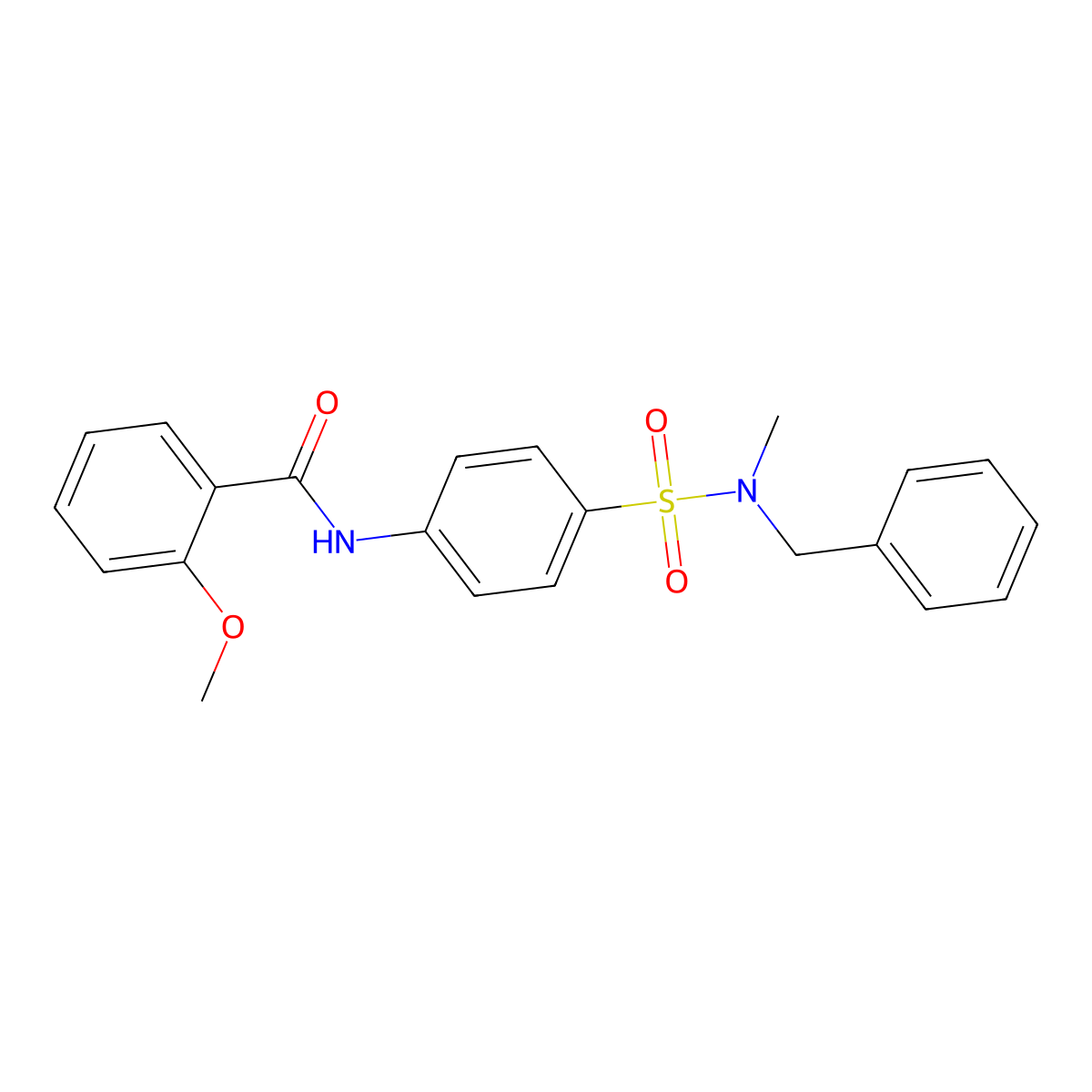 N-(4-{[benzyl(methyl)amino]sulfonyl}phenyl)-2-methoxybenzamide molecular structure, CAS 671795-38-3
