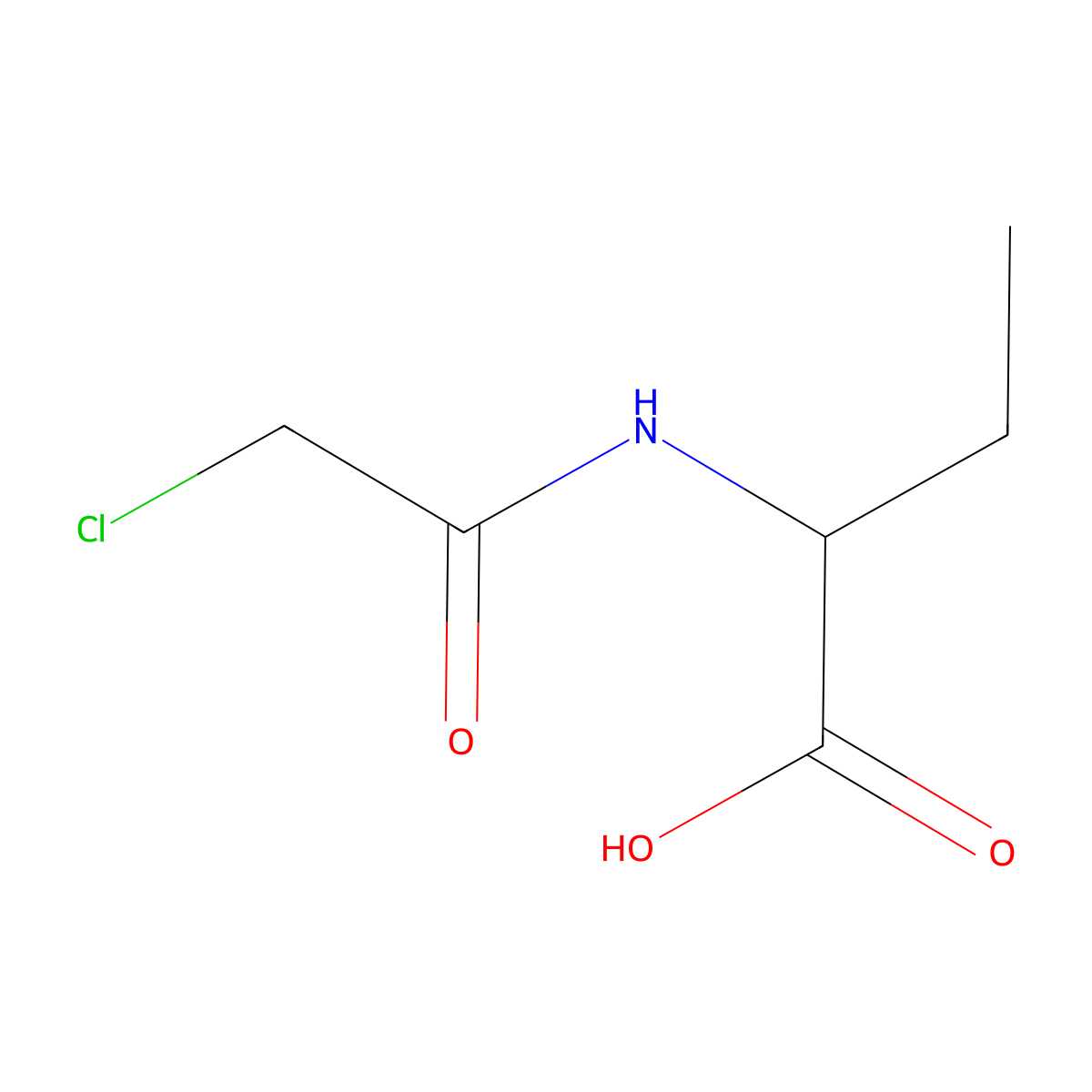 N-Chloroacetyl-DL-2-aminobutyric Acid molecular structure, CAS 67183-18-0