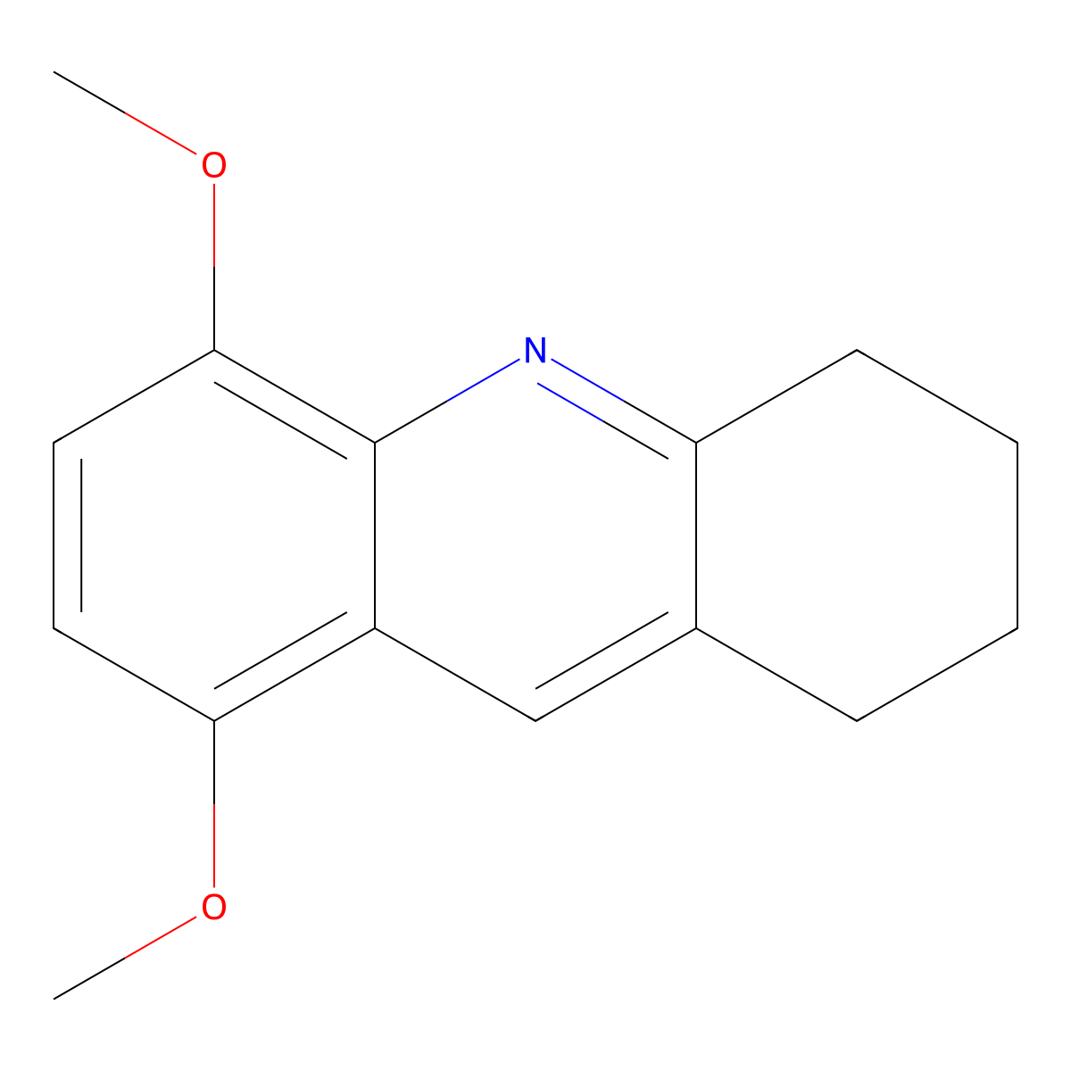 5,8-Dimethoxy-1,2,3,4-tetrahydroacridine molecular structure, CAS 67188-32-3