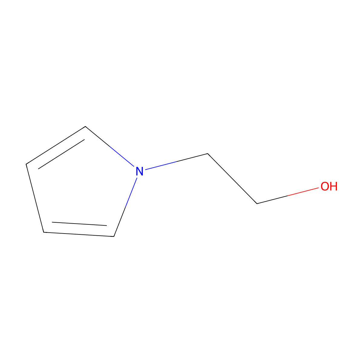 1-(2-Hydroxyethyl)pyrrole molecular structure, CAS 6719-02-4