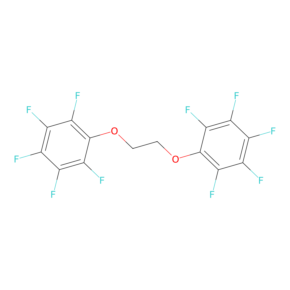 1,2,3,4,5-Pentafluoro-6-[2-(2,3,4,5,6-pentafluorophenoxy)ethoxy]benzene molecular structure, CAS 6719-70-6