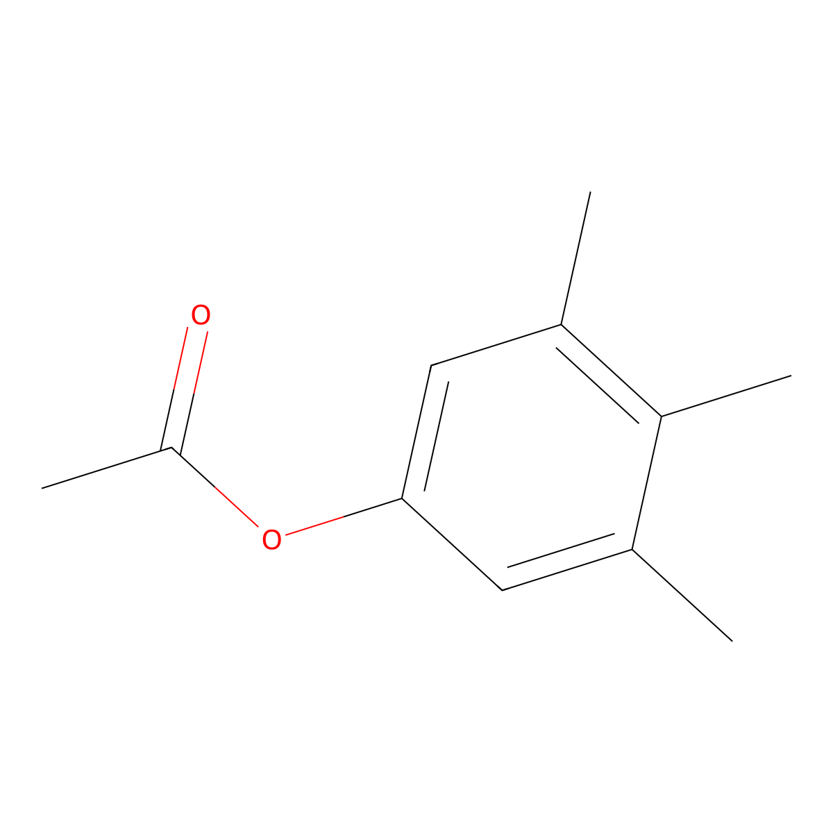 3,4,5-Trimethylphenyl acetate molecular structure, CAS 6719-74-0