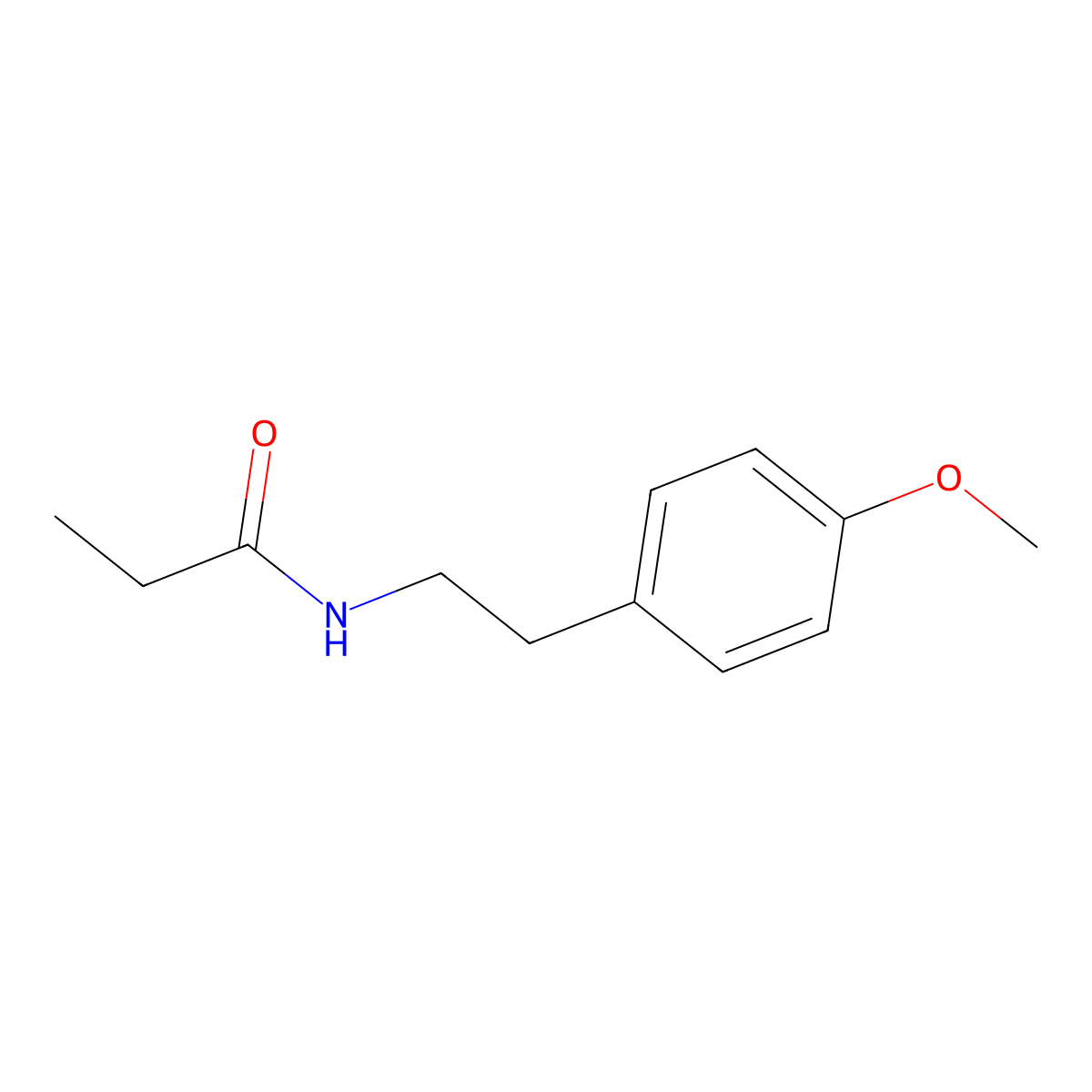 N-[2-(4-methoxyphenyl)ethyl]propanamide molecular structure, CAS 67191-51-9
