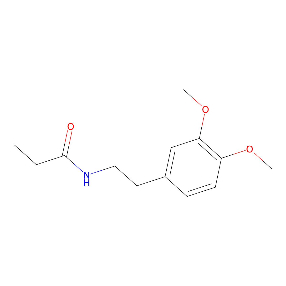 n-[2-(3,4-Dimethoxyphenyl)ethyl]propanamide molecular structure, CAS 67191-53-1