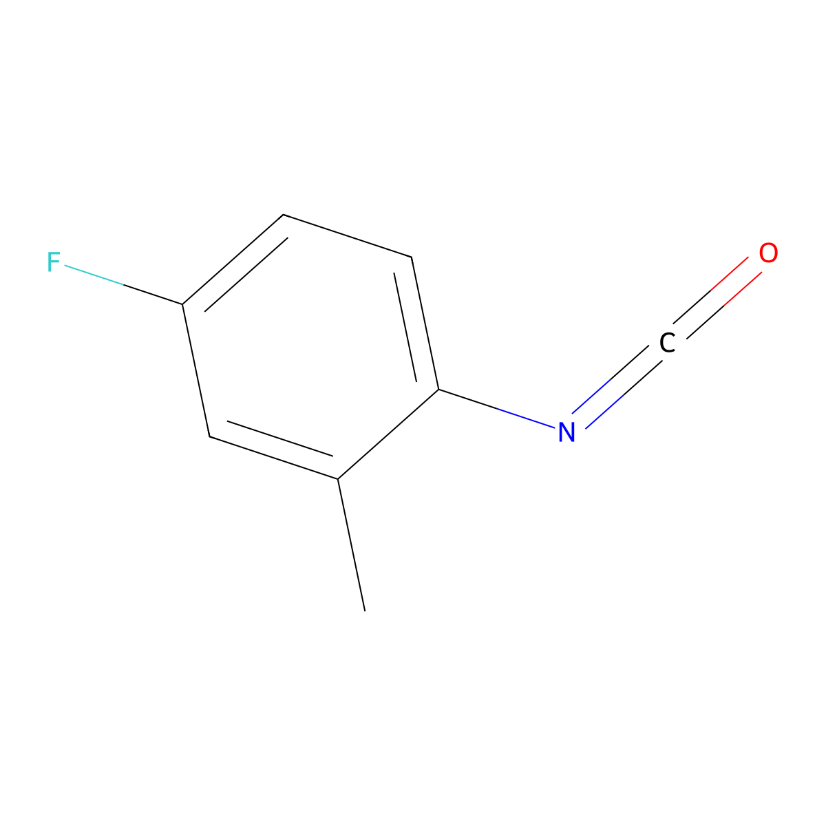 4-Fluoro-1-isocyanato-2-methylbenzene molecular structure, CAS 67191-92-8