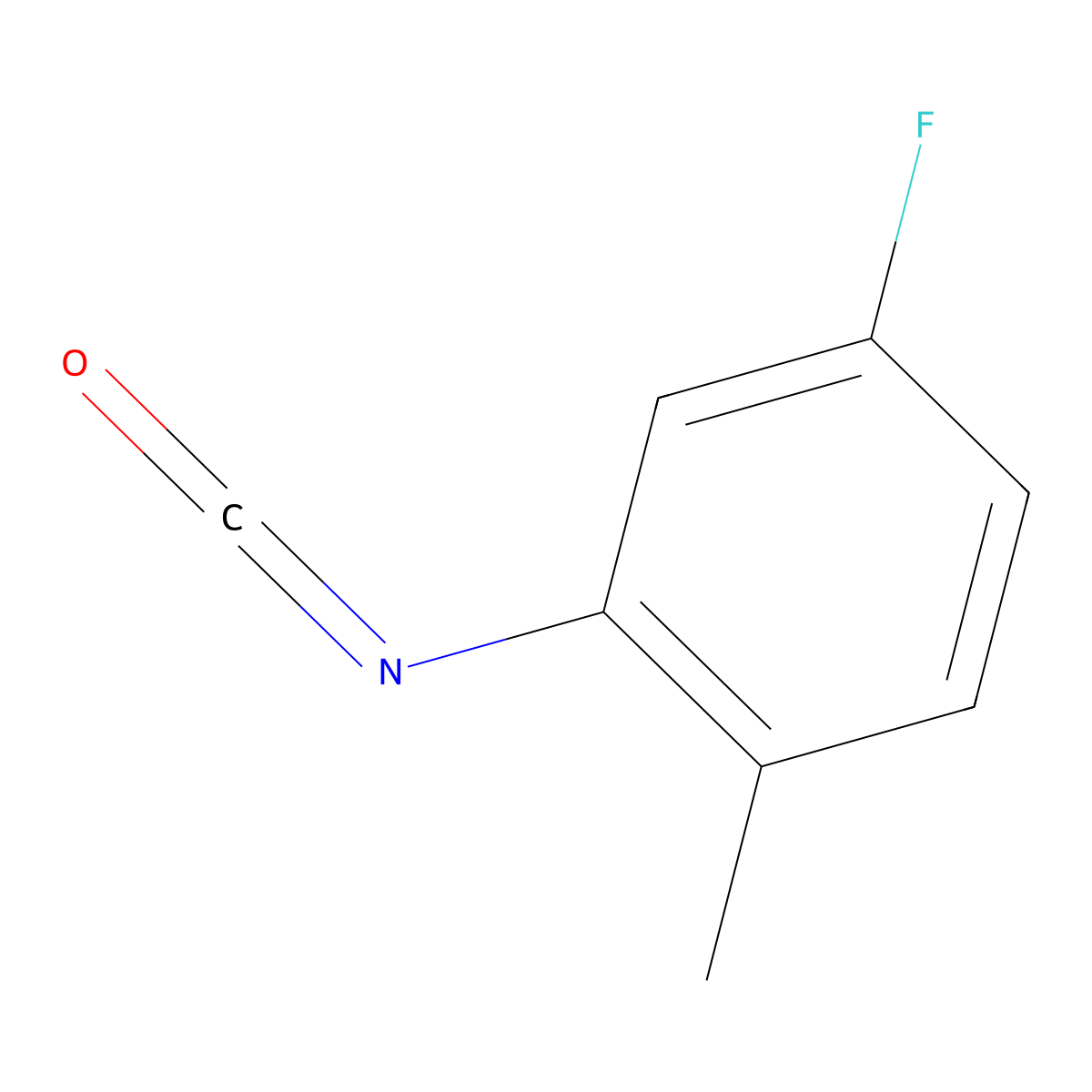 5-Fluoro-o-tolyl isocyanate molecular structure, CAS 67191-93-9