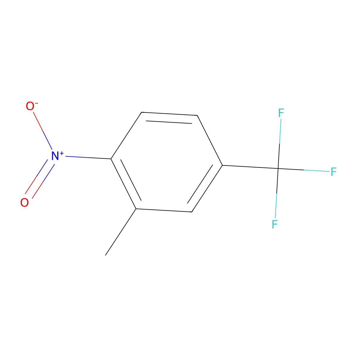 4-(Trifluoromethyl)-2-methyl-1-nitrobenzene molecular structure, CAS 67192-42-1