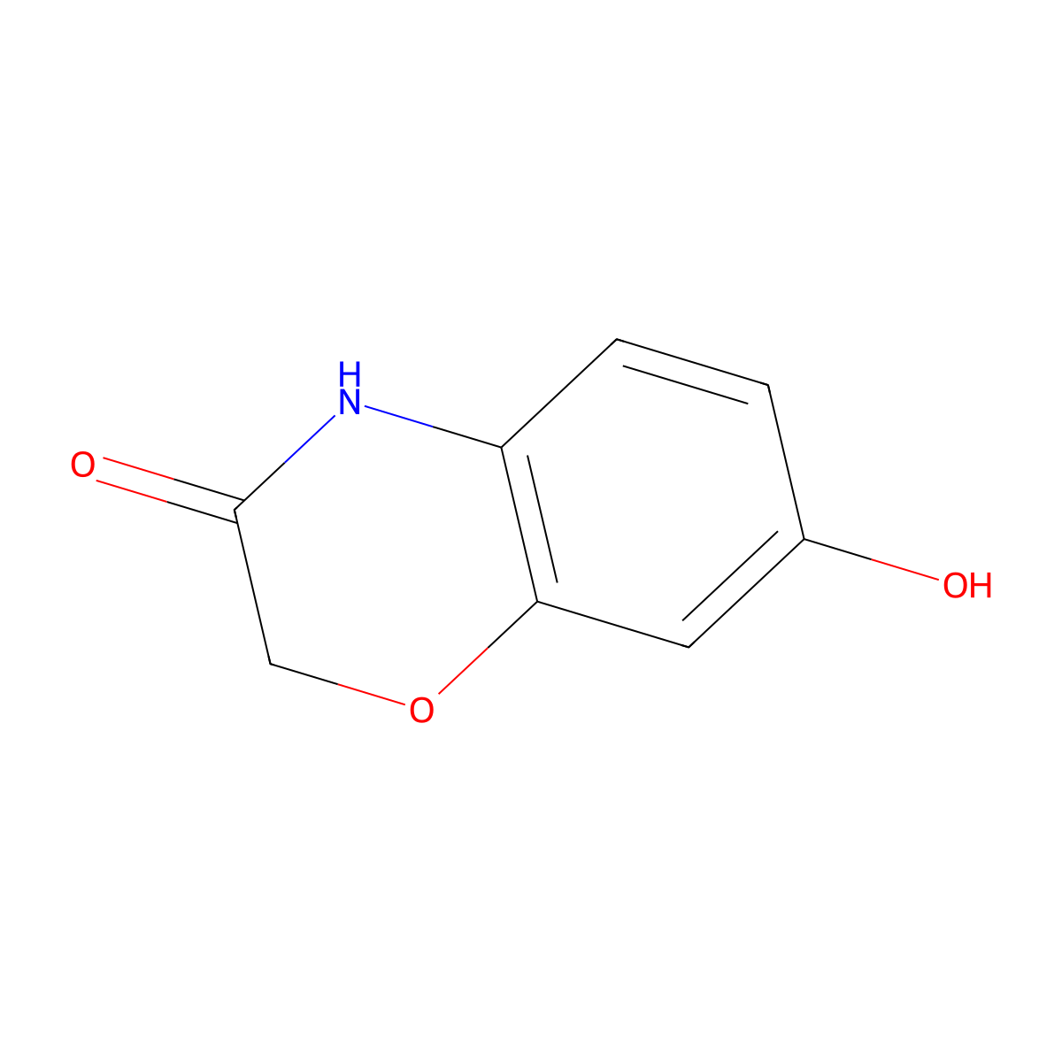 7-hydroxy-3,4-dihydro-2H-1,4-benzoxazin-3-one molecular structure, CAS 67193-97-9