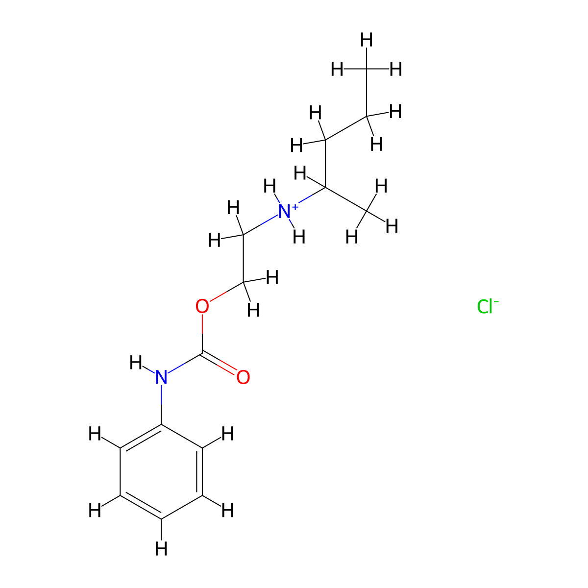 Carbanilic acid, 2-((1-methylbutyl)amino)ethyl ester, hydrochloride molecular structure, CAS 67195-99-7