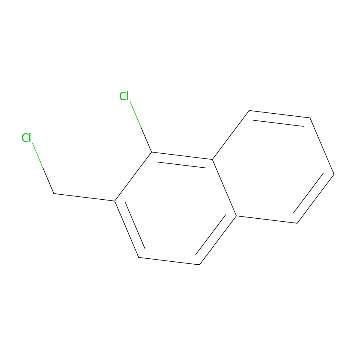 1-Chloro-2-(chloromethyl)naphthalene molecular structure, CAS 67197-78-8