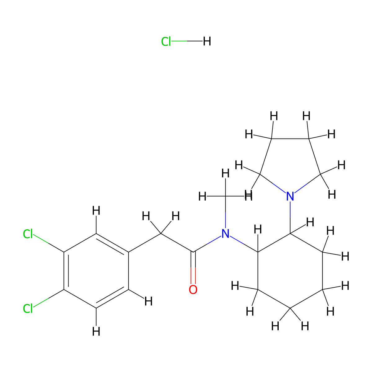 (+/-)-U-50488 hydrochloride molecular structure, CAS 67198-17-8