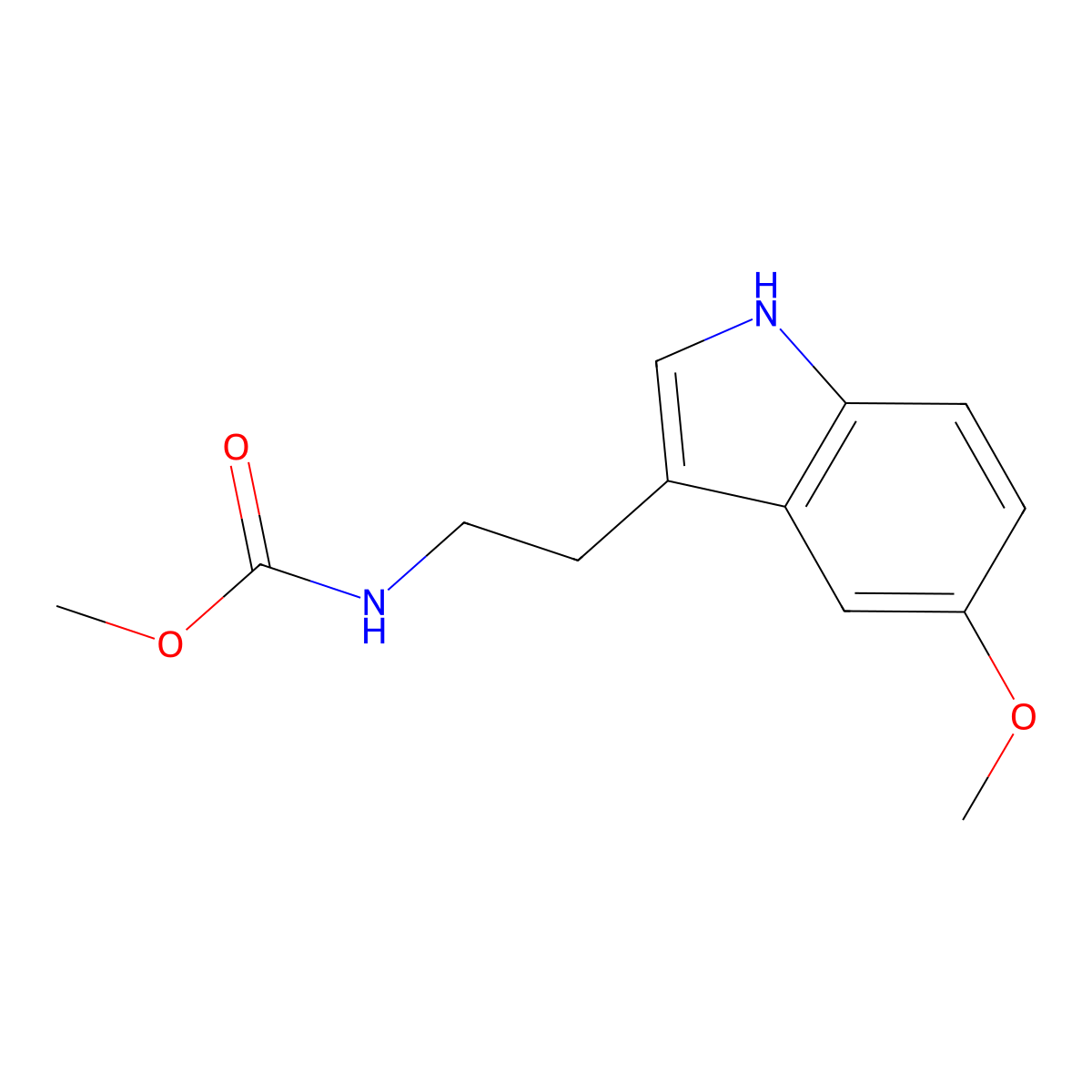methyl N-[2-(5-methoxy-1H-indol-3-yl)ethyl]carbamate molecular structure, CAS 67199-10-4