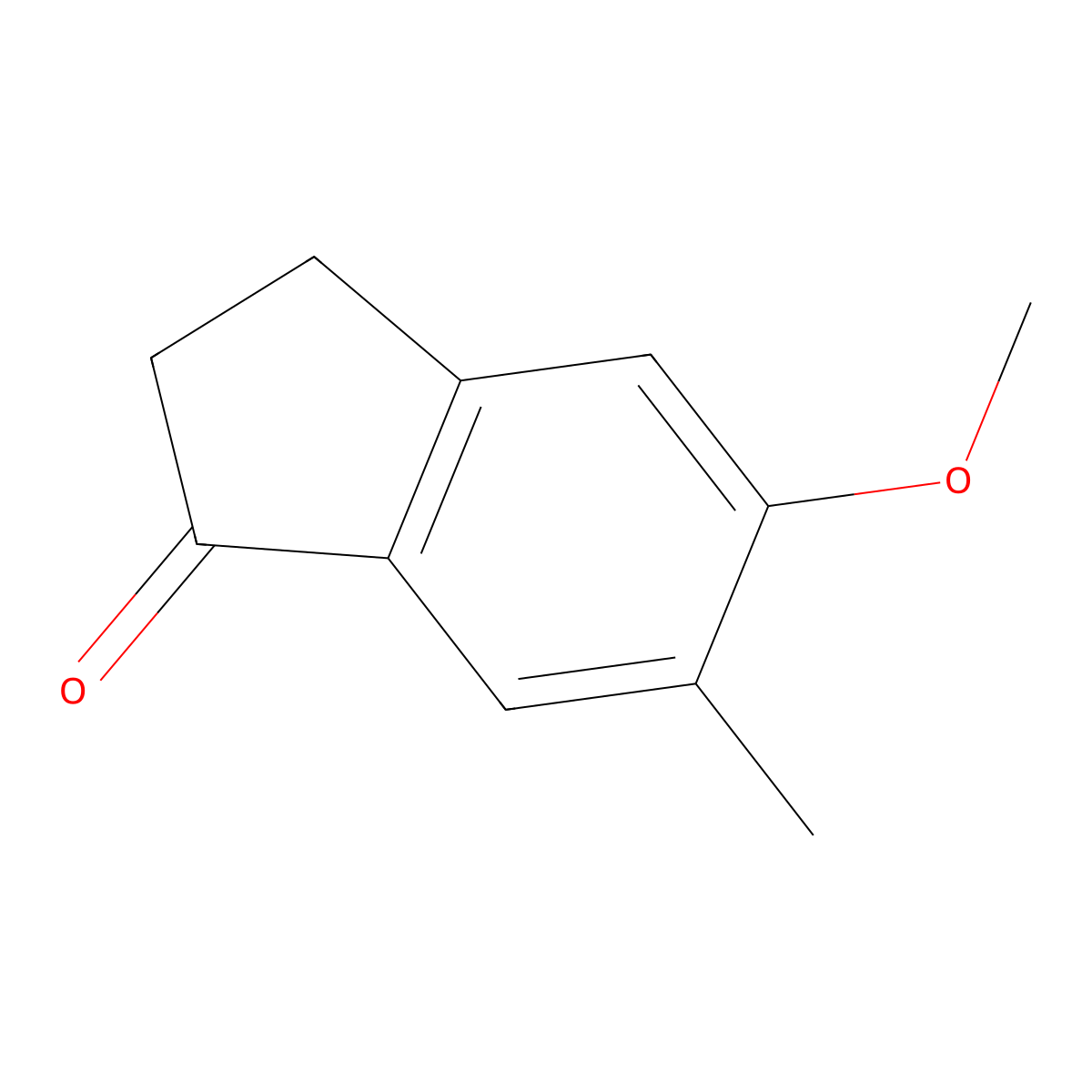 5-Methoxy-6-methyl-2,3-dihydro-1H-inden-1-one molecular structure, CAS 67199-56-8