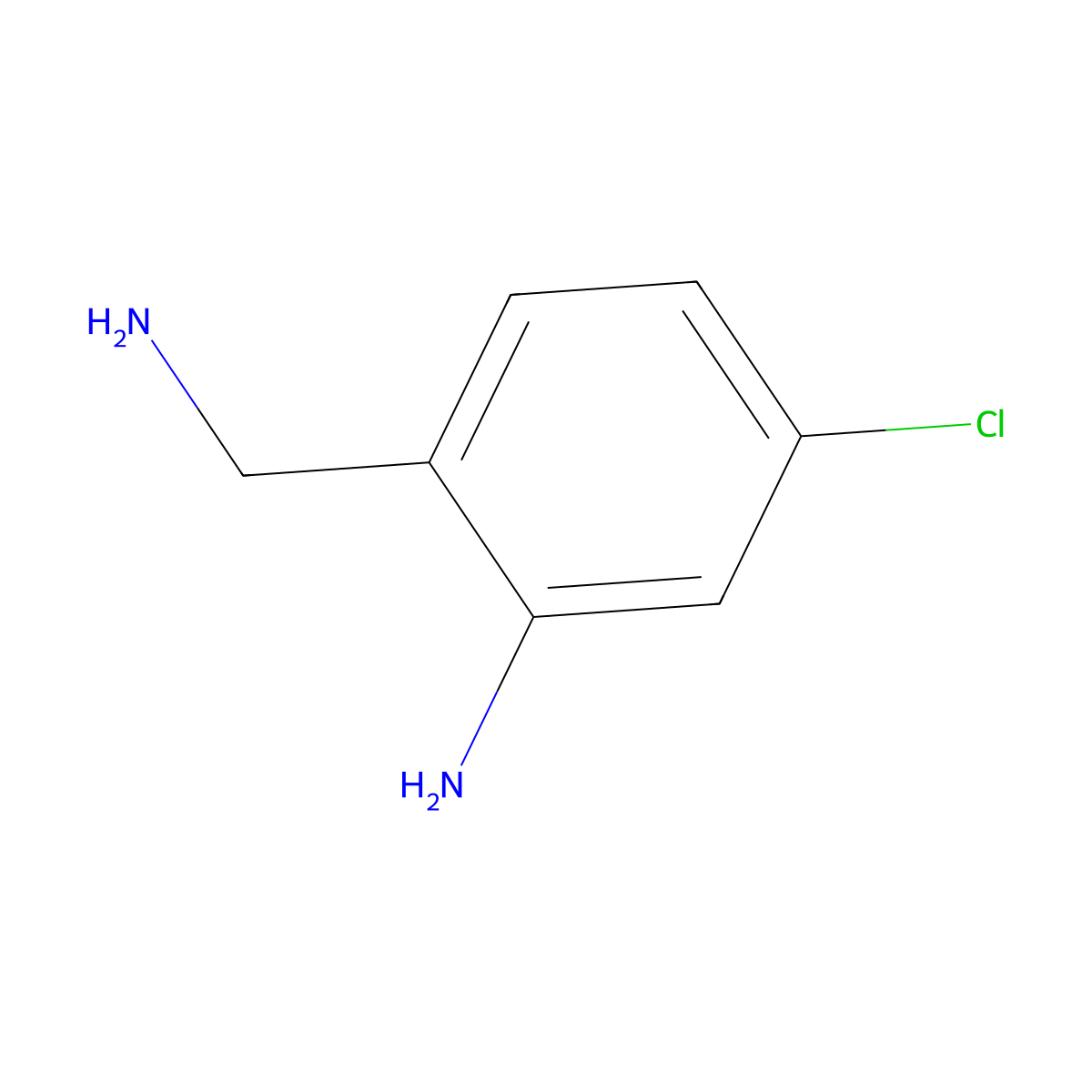 2-(Aminomethyl)-5-chloroaniline molecular structure, CAS 67199-65-9