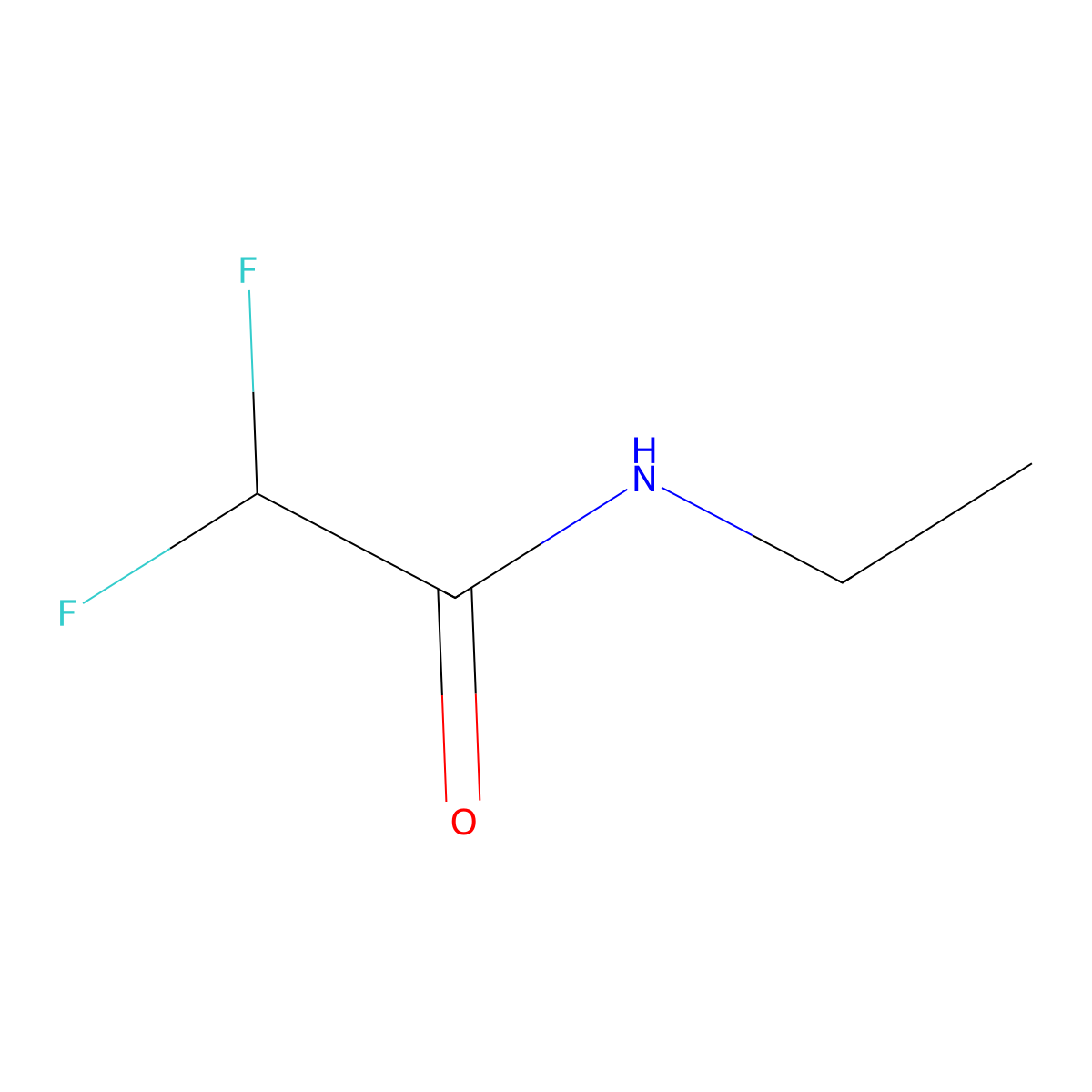 N-ethyl-2,2-difluoroacetamide molecular structure, CAS 672-16-2