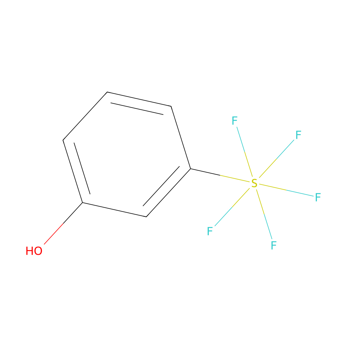 3-(Pentafluorothio)phenol molecular structure, CAS 672-31-1