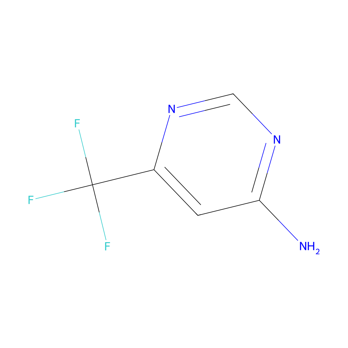 6-(Trifluoromethyl)pyrimidin-4-amine molecular structure, CAS 672-41-3