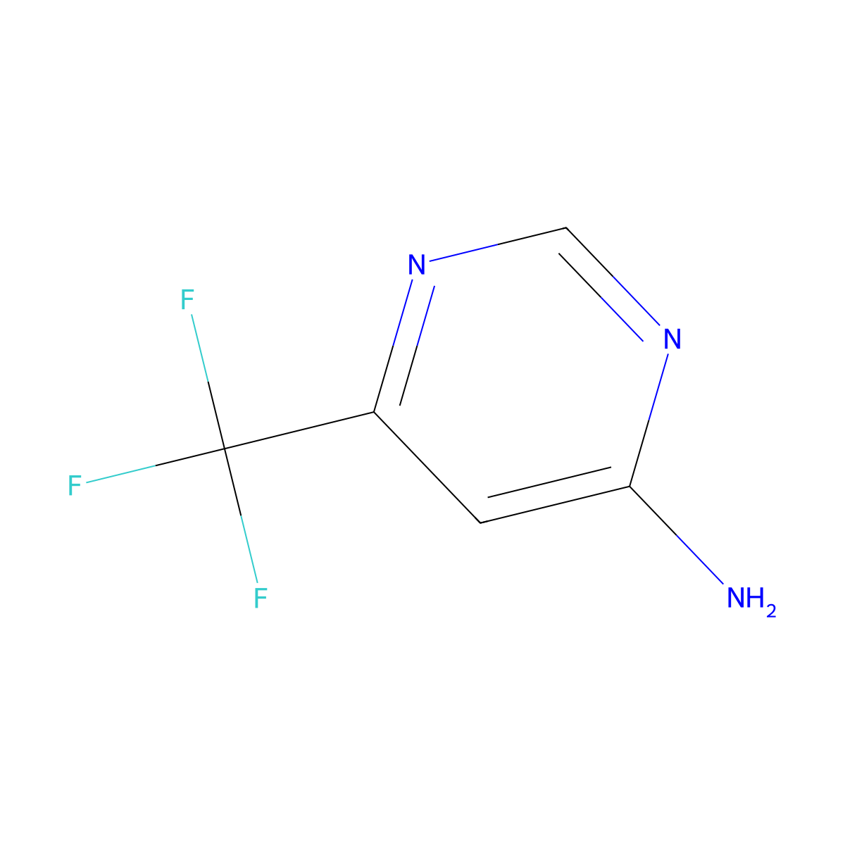 6-(Trifluoromethyl)pyrimidin-4-amine molecular structure, CAS 672-41-3