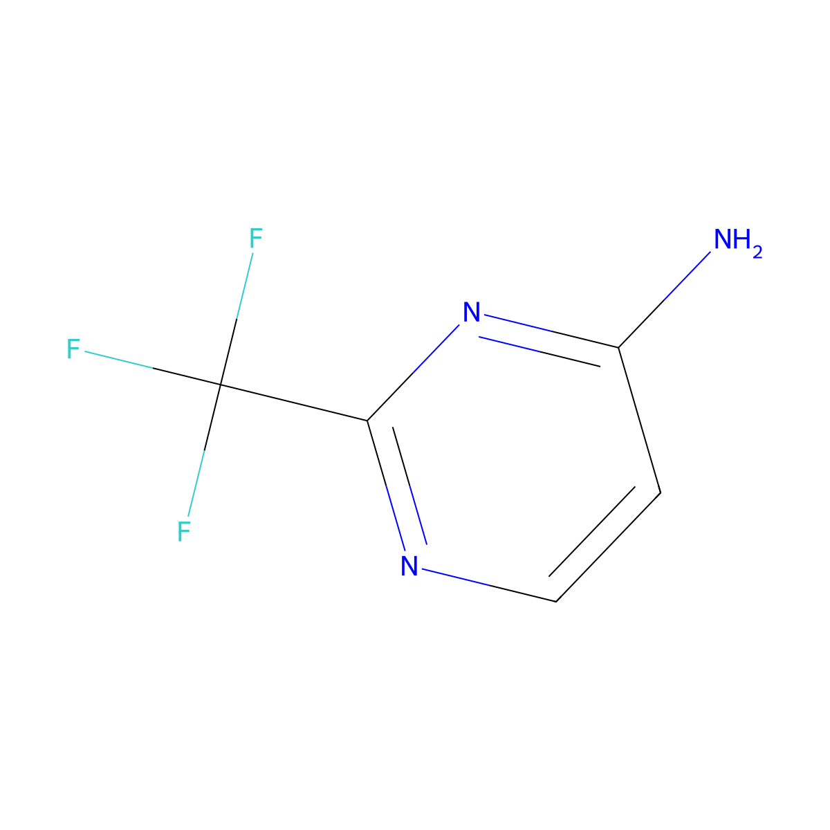 2-(Trifluoromethyl)pyrimidin-4-amine molecular structure, CAS 672-42-4