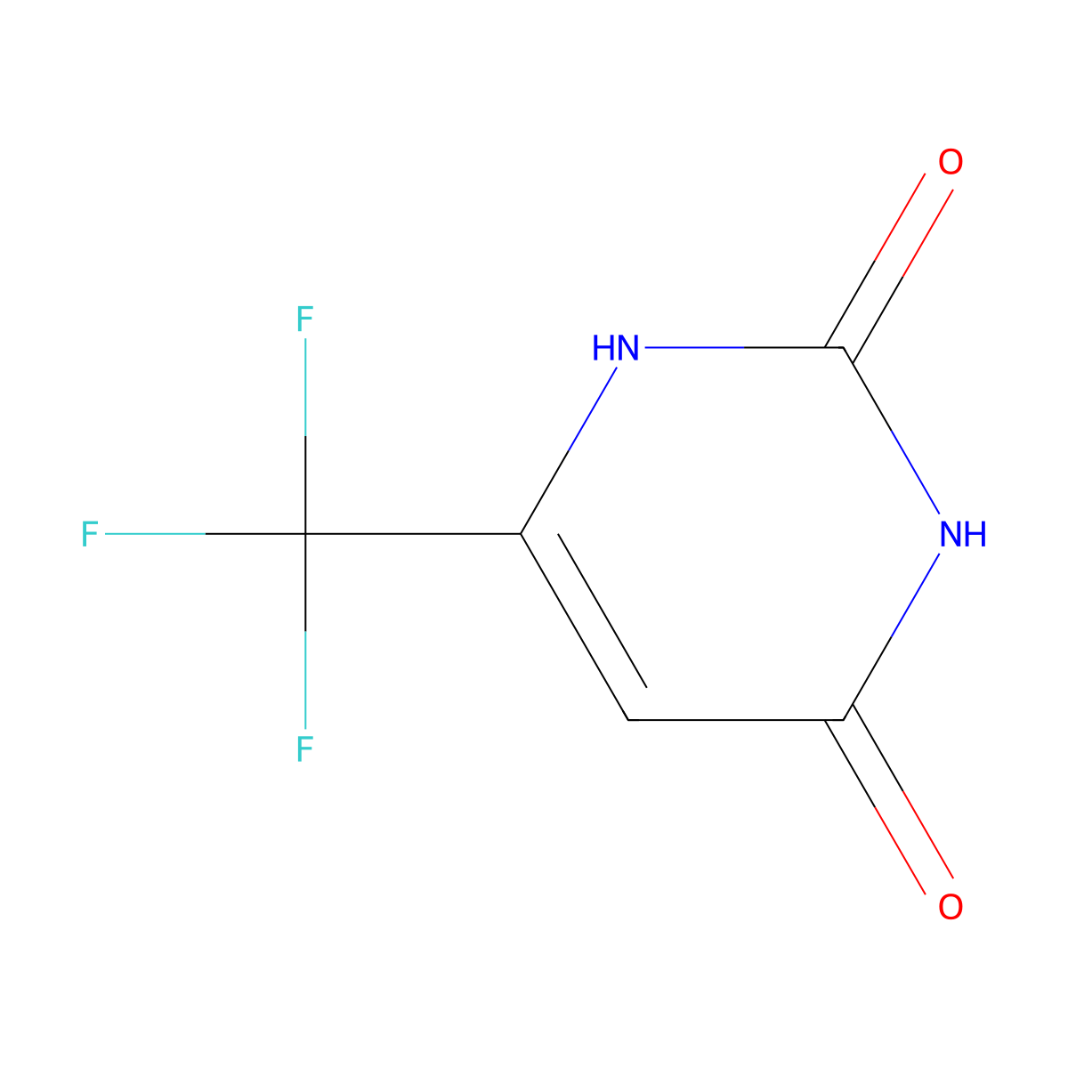 6-(Trifluoromethyl)uracil molecular structure, CAS 672-45-7
