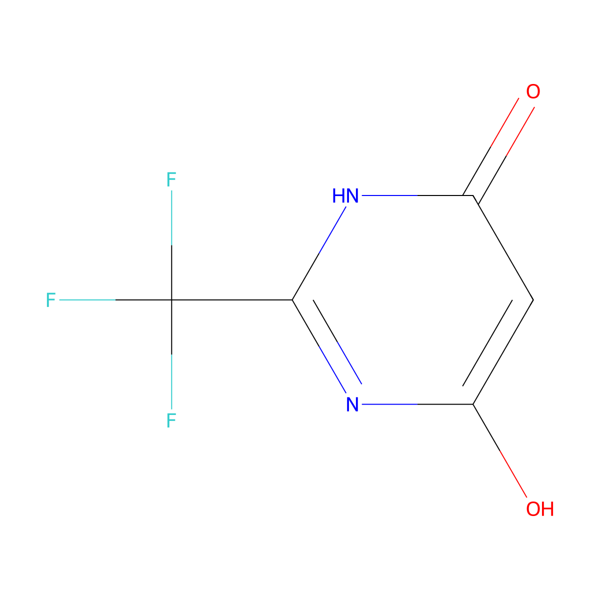 2-(Trifluoromethyl)pyrimidine-4,6-diol molecular structure, CAS 672-47-9