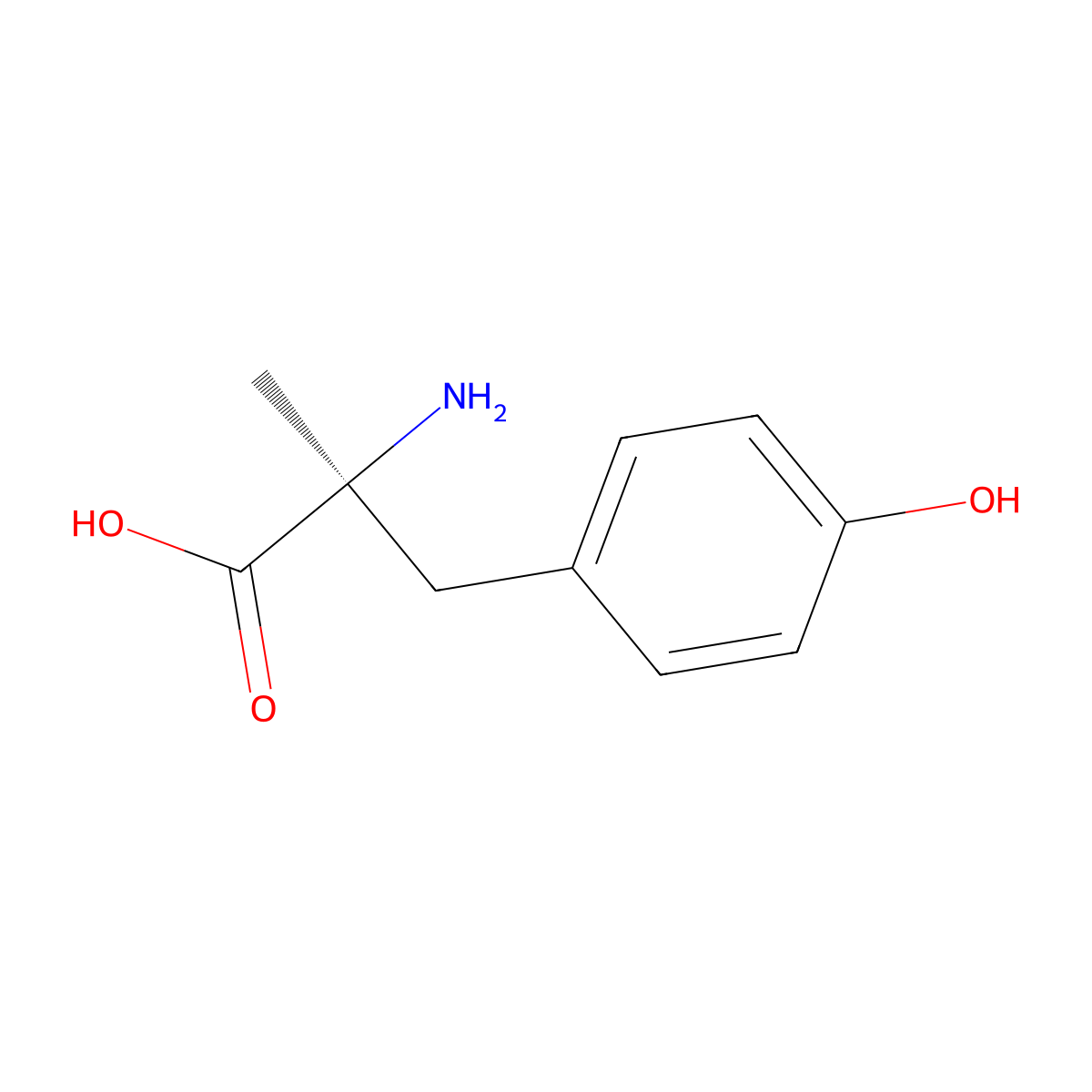 Metyrosine molecular structure, CAS 672-87-7