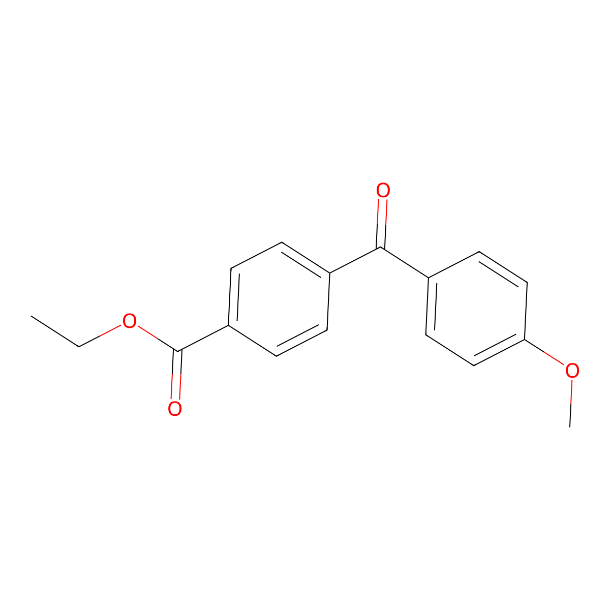 Ethyl 4-(4-methoxybenzoyl)benzoate molecular structure, CAS 67205-87-2