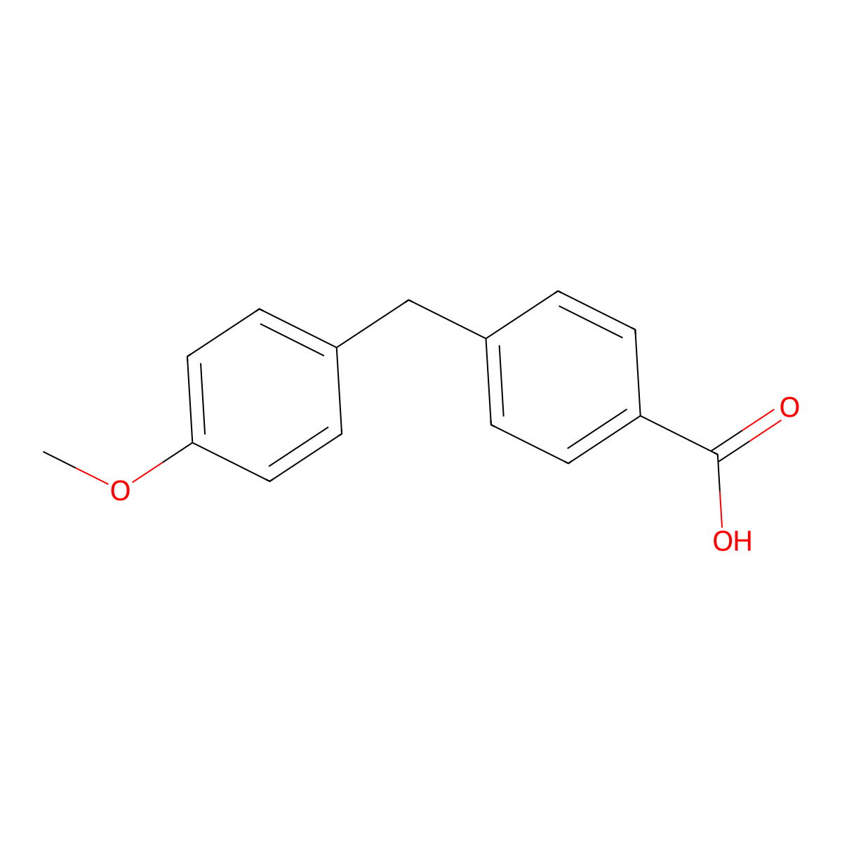 4-(4-Methoxybenzyl)benzoic acid molecular structure, CAS 67205-89-4