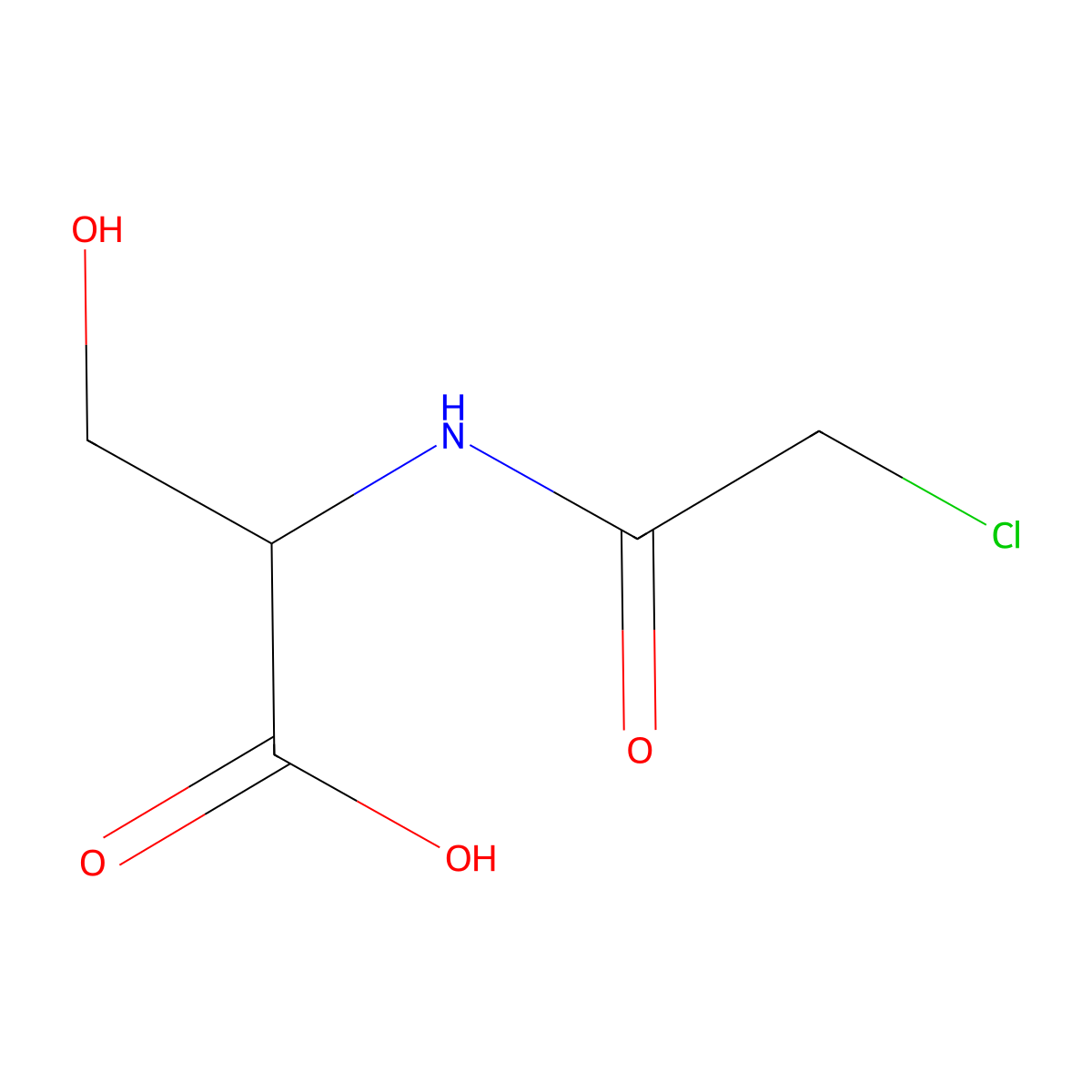 Chloroacetyl-DL-serine molecular structure, CAS 67206-28-4