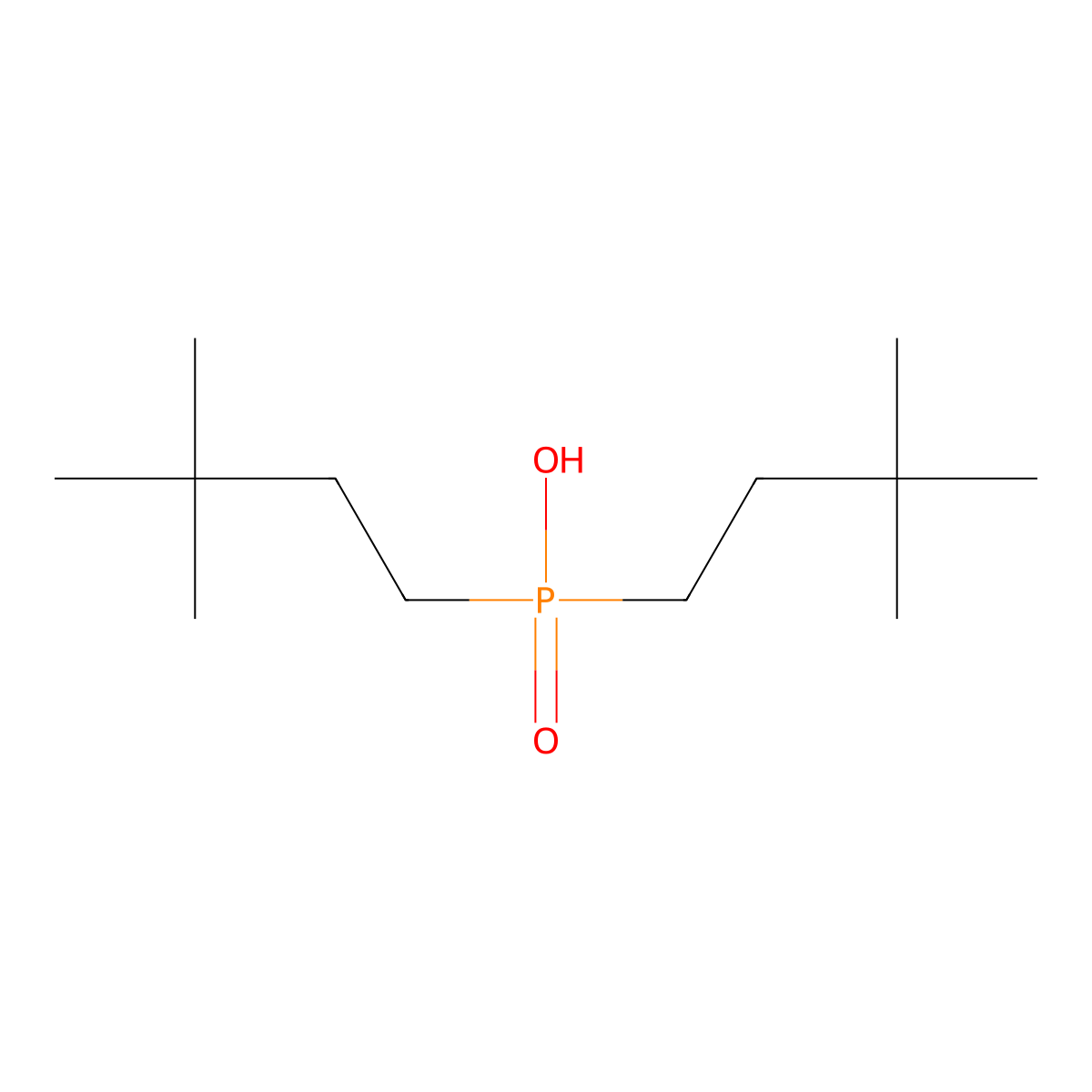 Bis(3,3-dimethylbutyl)phosphinic acid molecular structure, CAS 67206-80-8