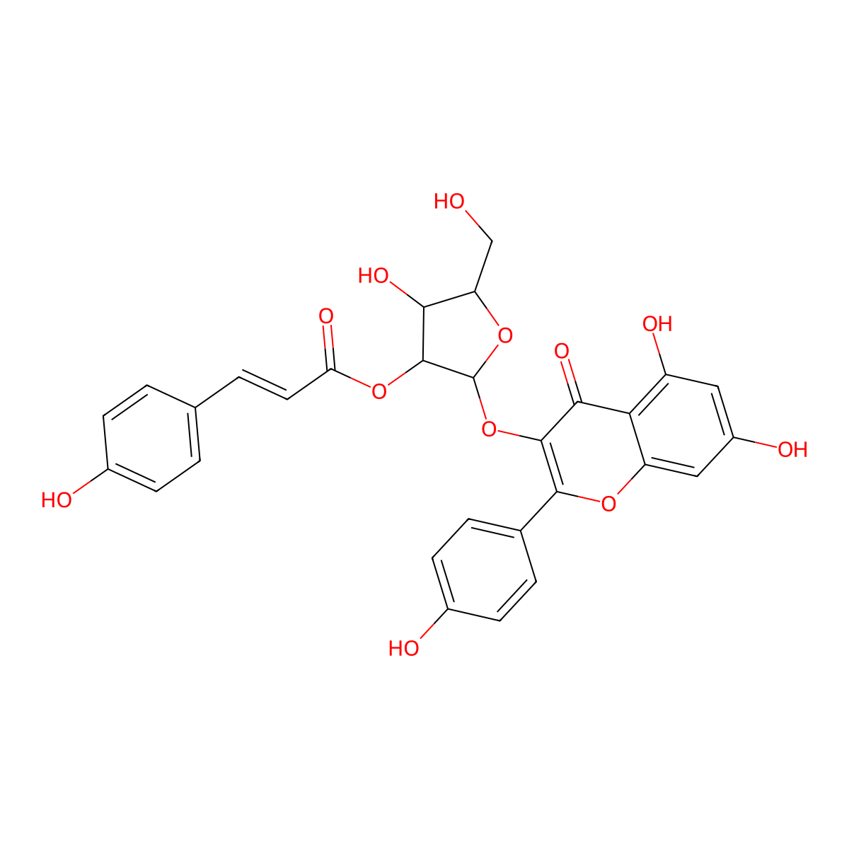 2'-O-Coumaroyljuglanin molecular structure, CAS 67214-05-5
