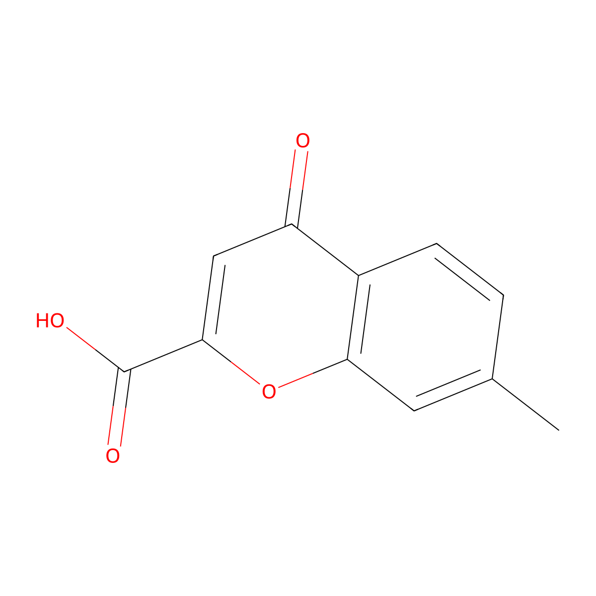 7-Methyl-4-oxo-4H-chromene-2-carboxylic acid molecular structure, CAS 67214-11-3