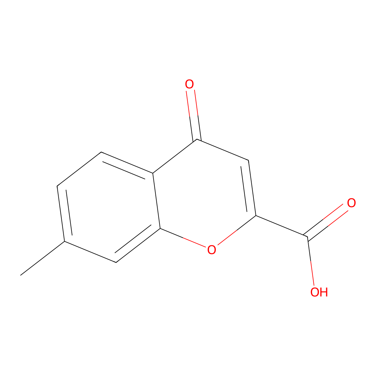 7-Methyl-4-oxo-4H-chromene-2-carboxylic acid molecular structure, CAS 67214-11-3
