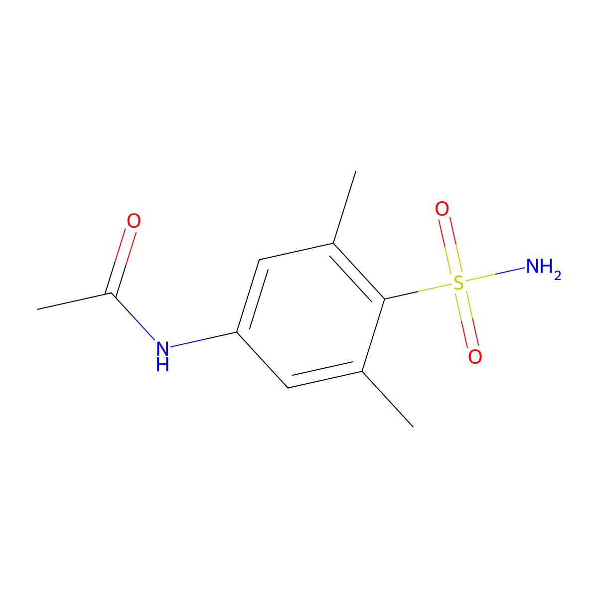 N-(3,5-dimethyl-4-sulfamoylphenyl)acetamide molecular structure, CAS 67214-70-4