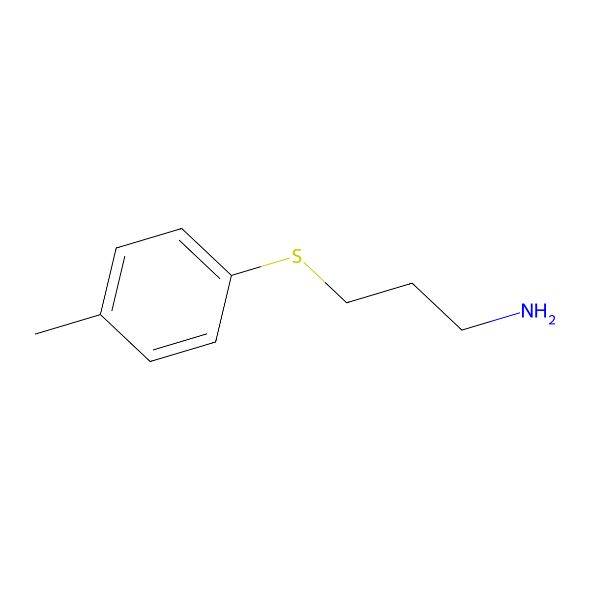 3-[(4-Methylphenyl)thio]-1-propanamine molecular structure, CAS 67215-17-2