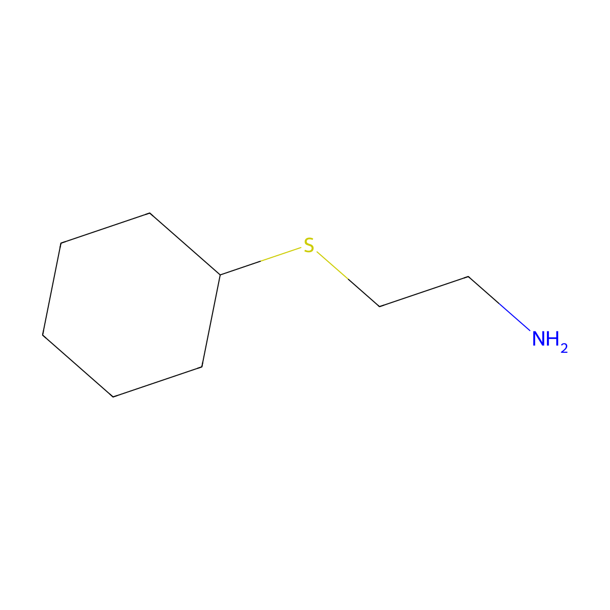 2-(Cyclohexylthio)ethanamine molecular structure, CAS 67215-19-4