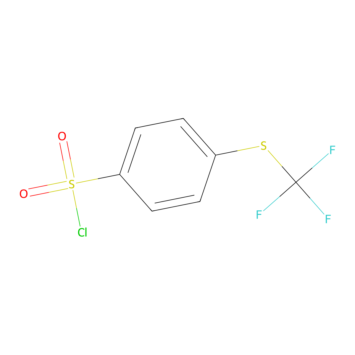 4-((Trifluoromethyl)sulfanyl)benzene-1-sulfonyl chloride molecular structure, CAS 67216-75-5