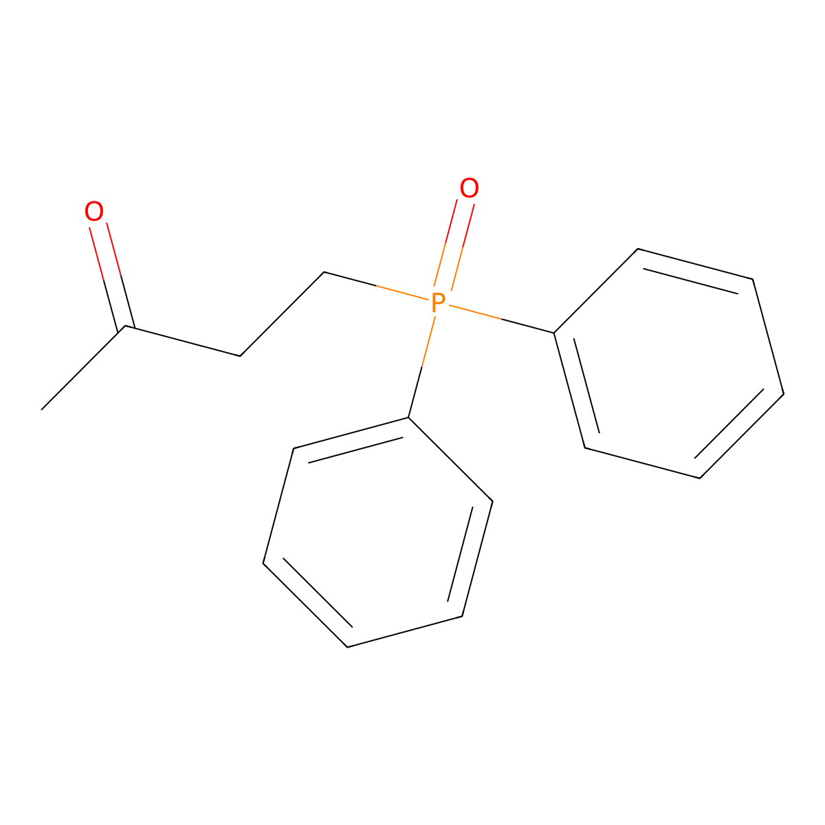 4-(Diphenylphosphoryl)butan-2-one molecular structure, CAS 67217-31-6