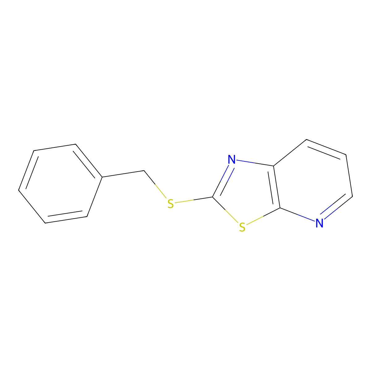 Benzyl [1,3]thiazolo[5,4-b]pyridin-2-yl sulfide molecular structure, CAS 67219-22-1
