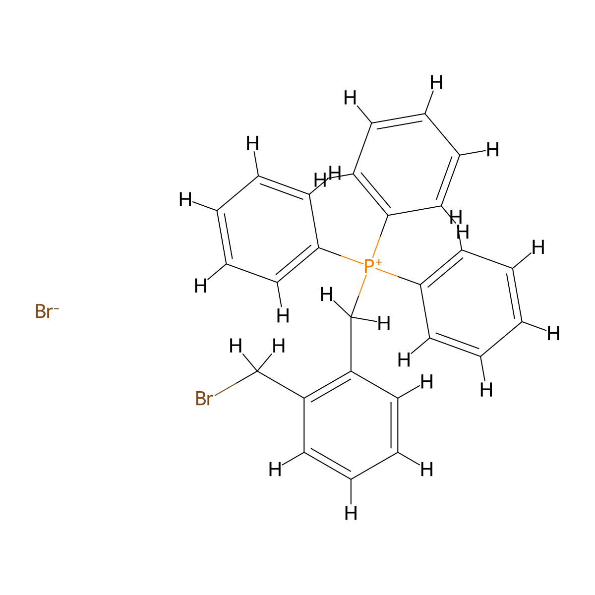 2-(Bromomethyl)benzyltriphenylphosphonium bromide molecular structure, CAS 67219-44-7