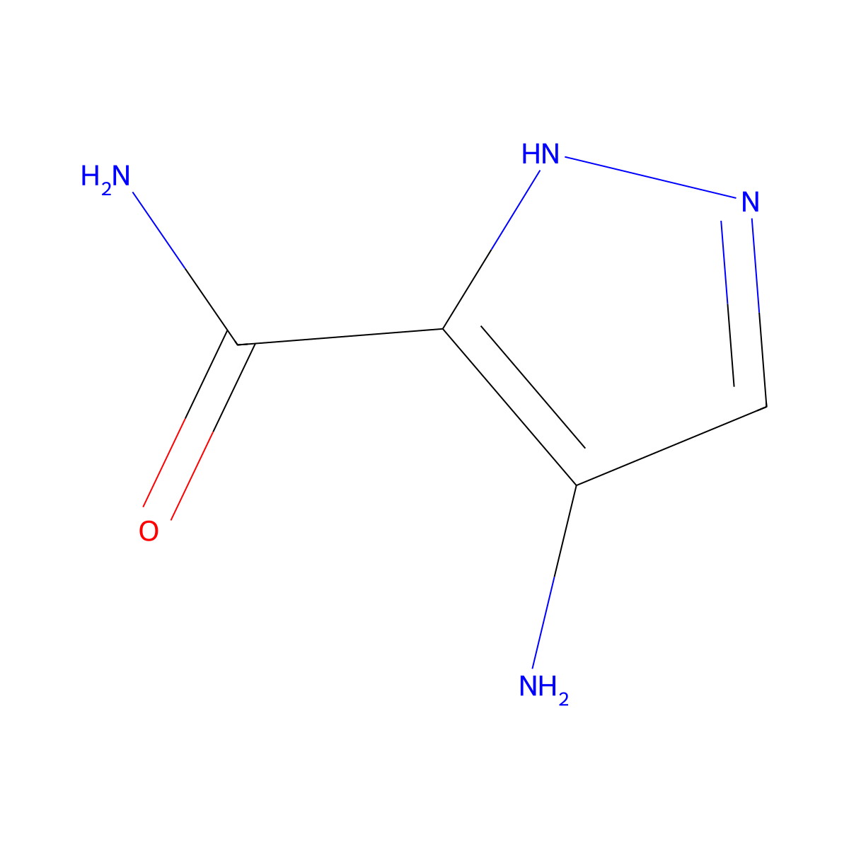 4-amino-1H-pyrazole-5-carboxamide molecular structure, CAS 67221-50-5