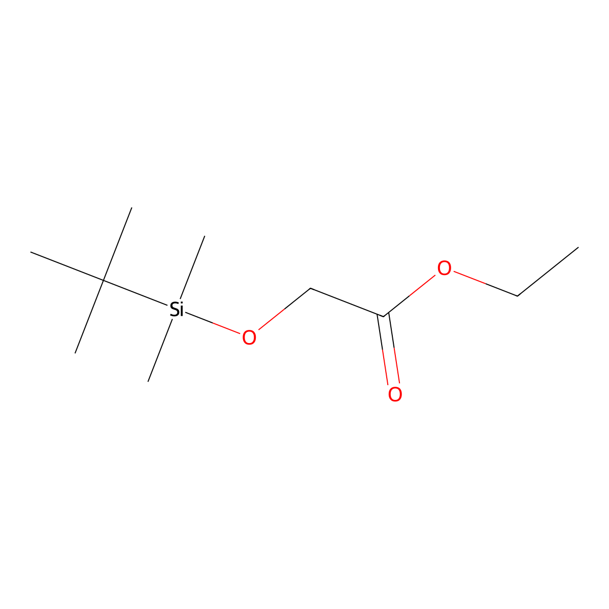 Ethyl [(tert-butyldimethylsilyl)oxy]acetate molecular structure, CAS 67226-78-2