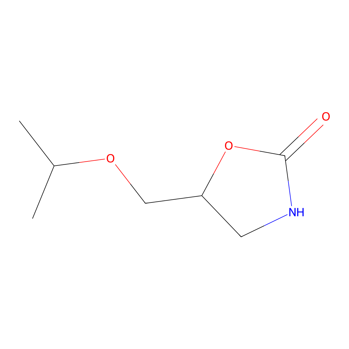5-[(Propan-2-yloxy)methyl]-1,3-oxazolidin-2-one molecular structure, CAS 672264-61-8