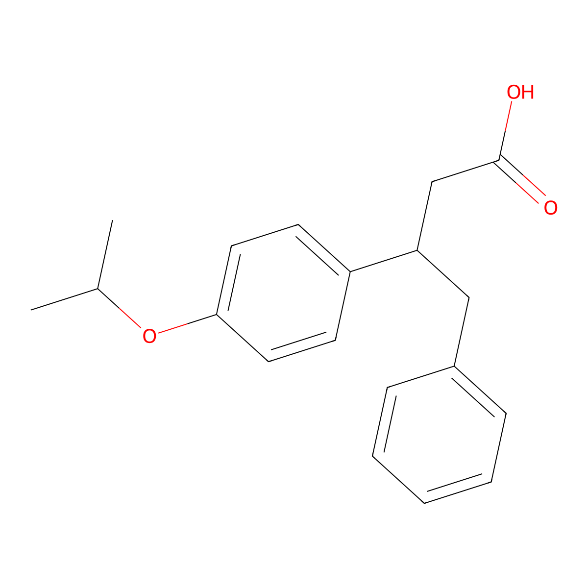 4-phenyl-3-(4-propan-2-yloxyphenyl)butanoic Acid molecular structure, CAS 672266-17-0