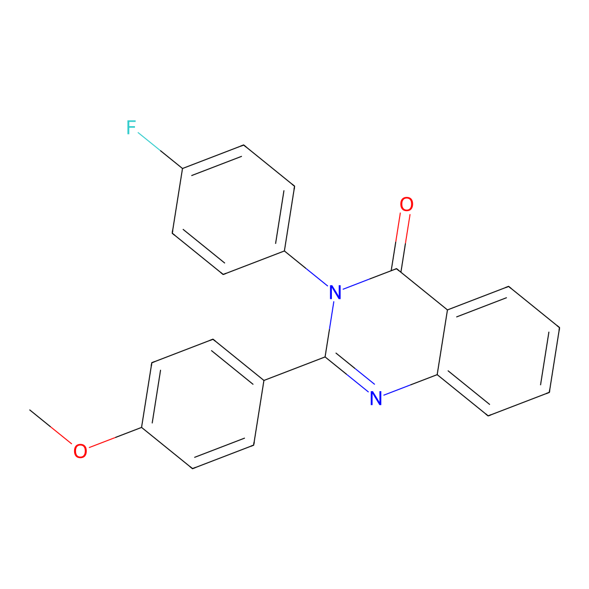3-(4-Fluorophenyl)-2-(4-methoxyphenyl)quinazolin-4-one molecular structure, CAS 672269-47-5