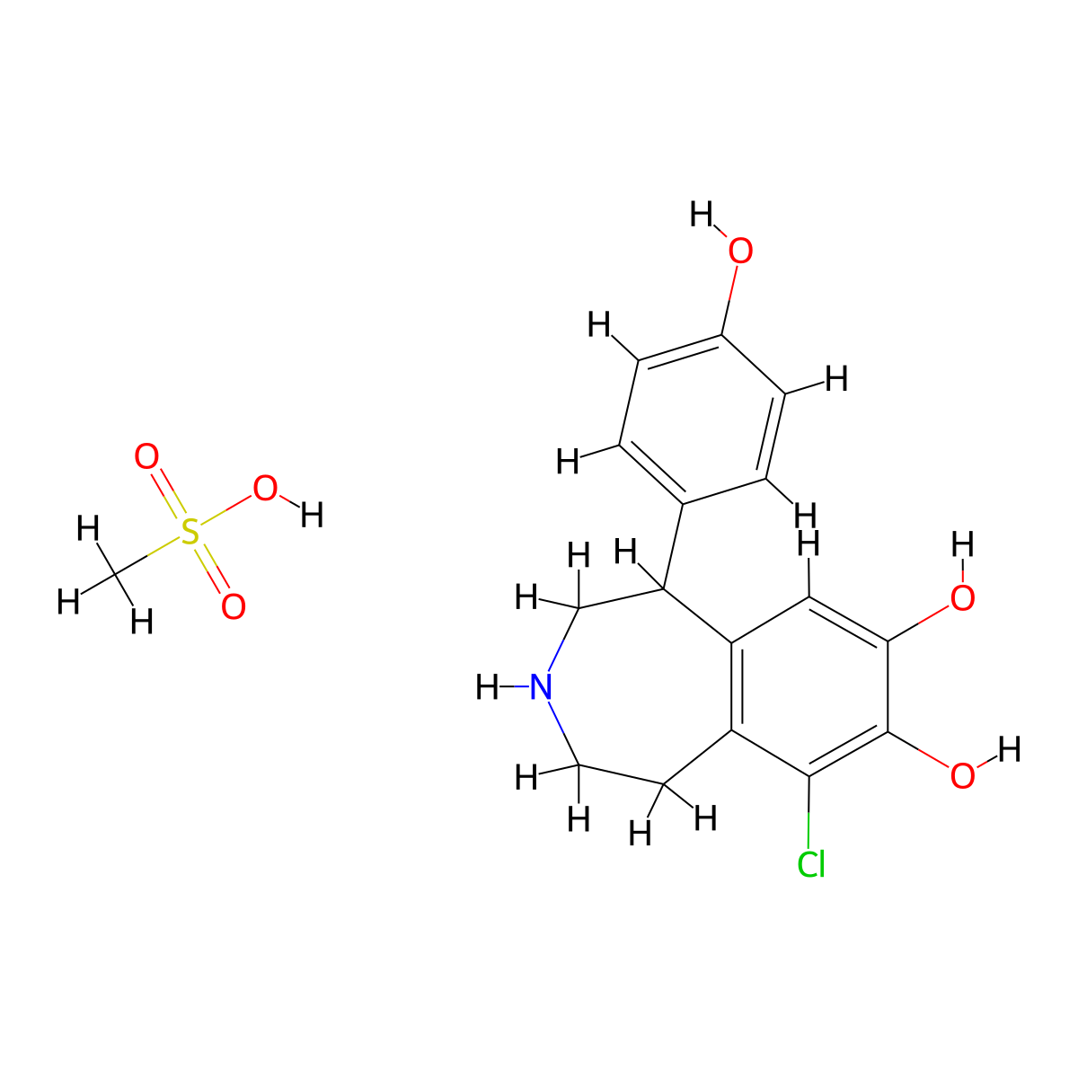Fenoldopam Mesylate molecular structure, CAS 67227-57-0