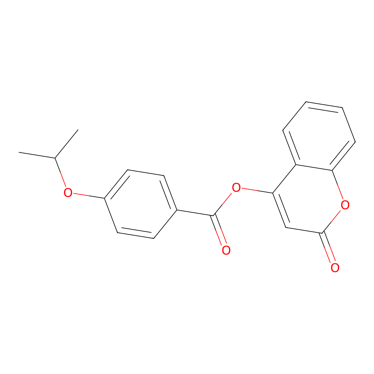 (2-Oxochromen-4-yl) 4-propan-2-yloxybenzoate molecular structure, CAS 672277-21-3