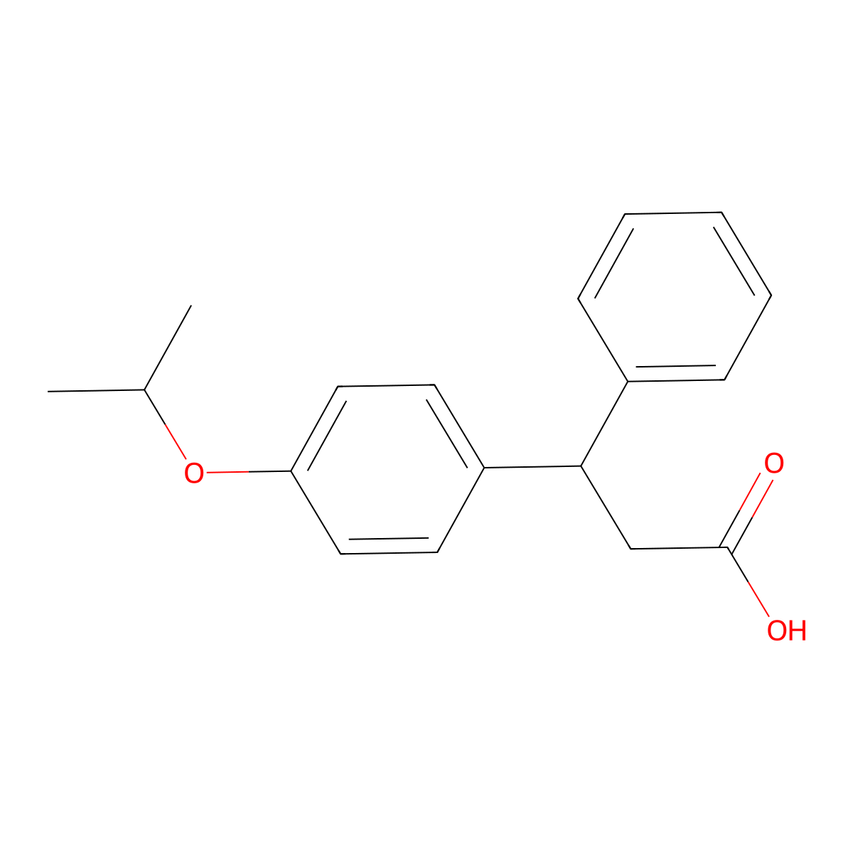 3-phenyl-3-(4-propan-2-yloxyphenyl)propanoic Acid molecular structure, CAS 672277-94-0